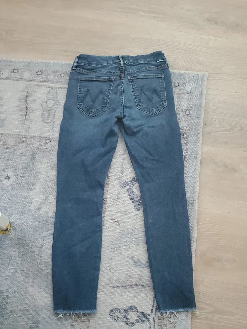 Mother Looker Ankle Fray Girl Crush Blue Stretch Soft Jeans Denim Pants Sz26